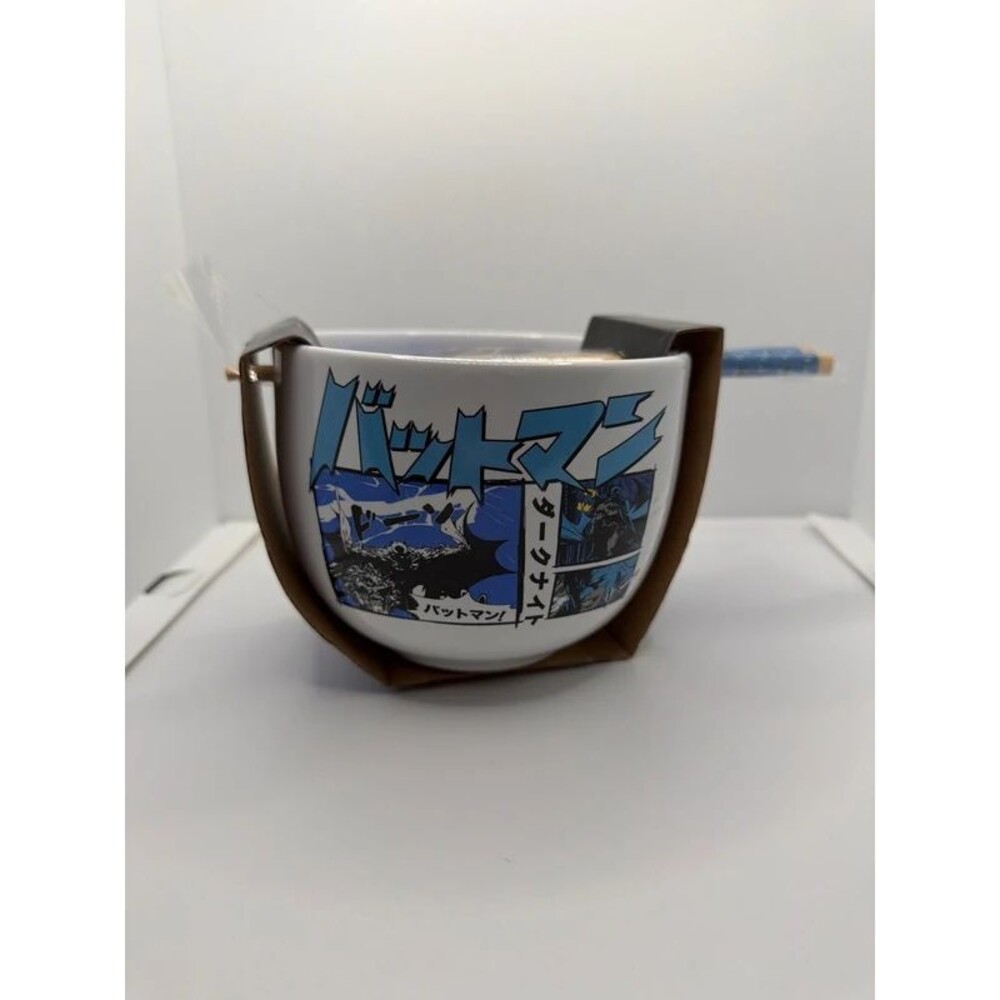 Batman ceramic bowl and chopstick set